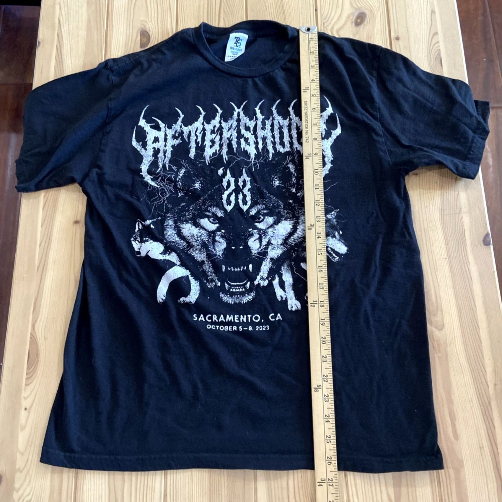 Hunter VINTAGE Aftershock Merch Hunter Shirt L Men Black Cotton Short Sleeve Guns N Roses Tool Avenged Sevenfold Rose 90s Mens Size US L / EU 52-54 / 3 - 5 Thumbnail