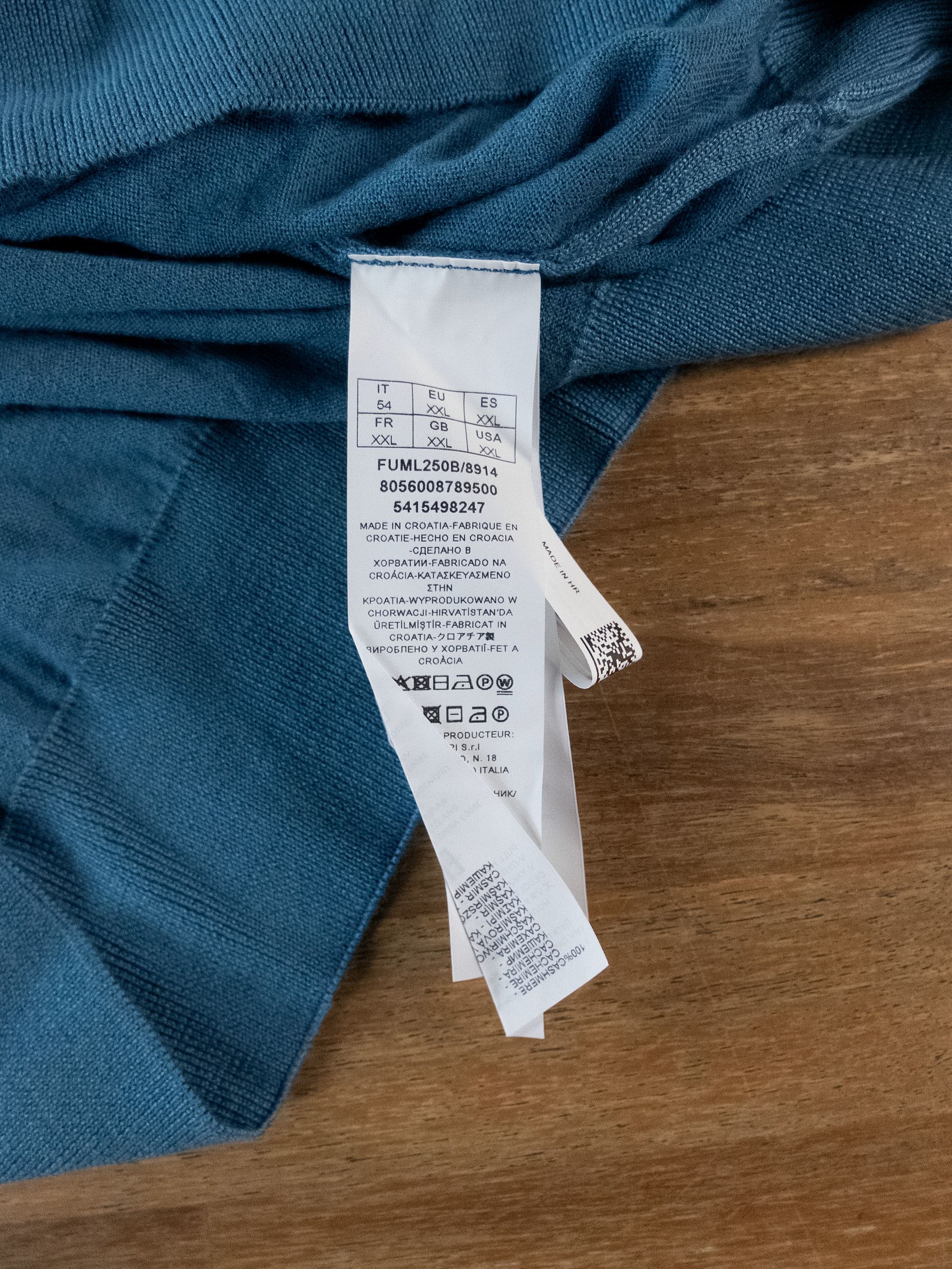 Other FALCONERI blue cashmere v-neck sweater XXL Size US XXL / EU 58 / 5 - 5 Thumbnail