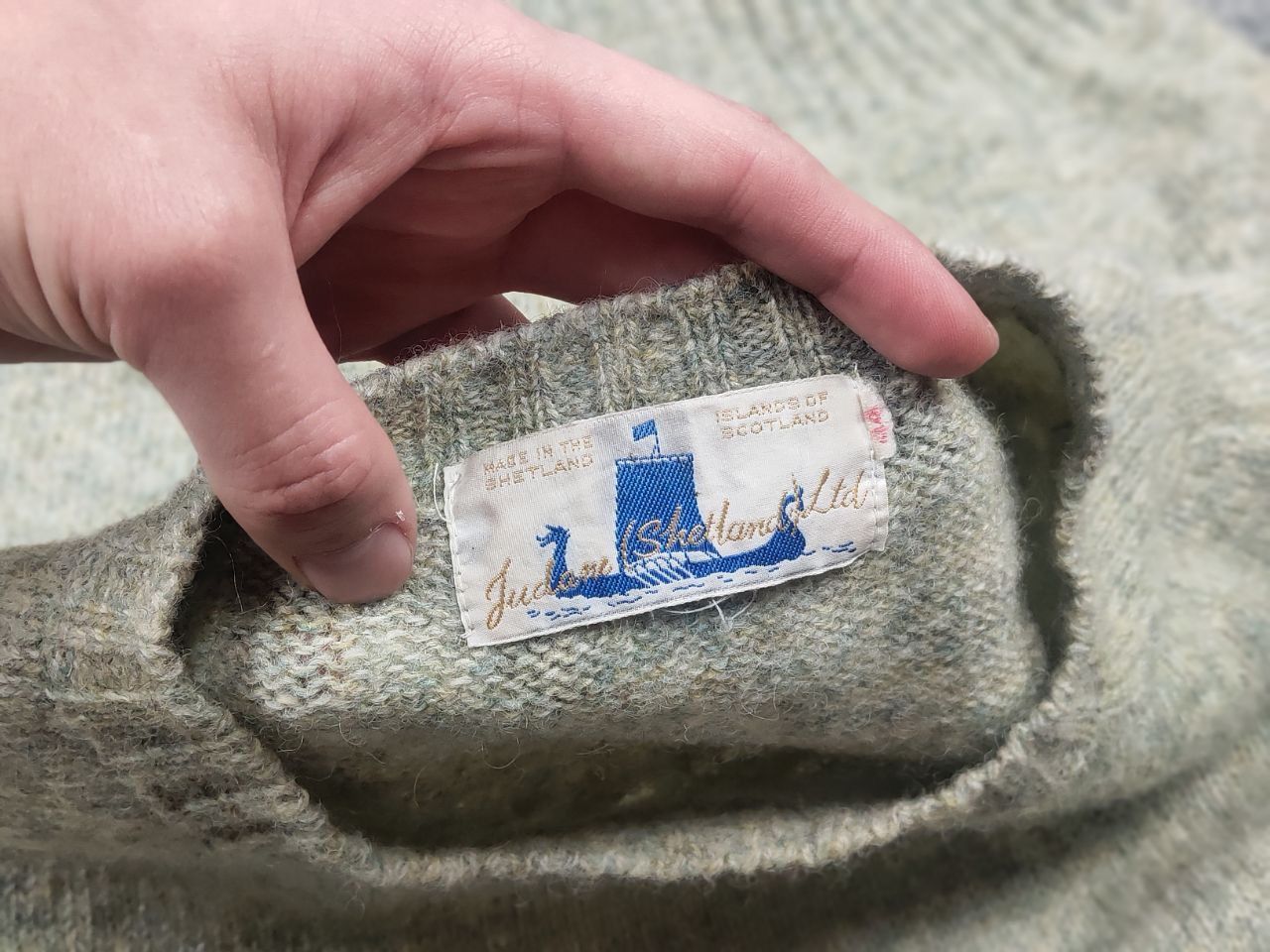 Vintage Vintage Judane of Shetland Scotland Pure Wool Knit Sweater Size US L / EU 52-54 / 3 - 13 Thumbnail