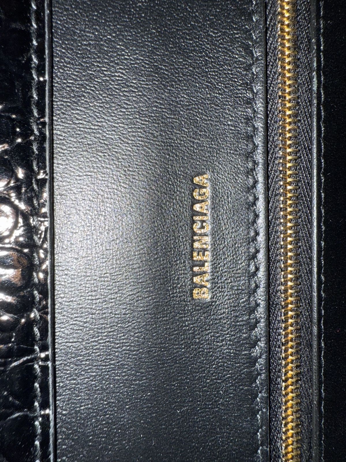 Balenciaga Balenciaga Black-Croc Embossed Leather Bag Size ONE SIZE - 12 Thumbnail