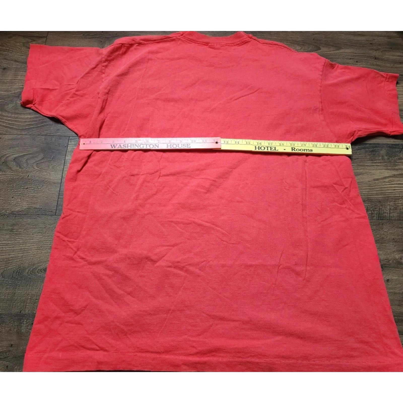 Fruit Of The Loom VINTAGE Fruit of the Loom T-Shirt Mens 2XL Red USA Made Single Stitch Distressed VINTAGE Size US XXL / EU 58 / 5 - 2 Thumbnail