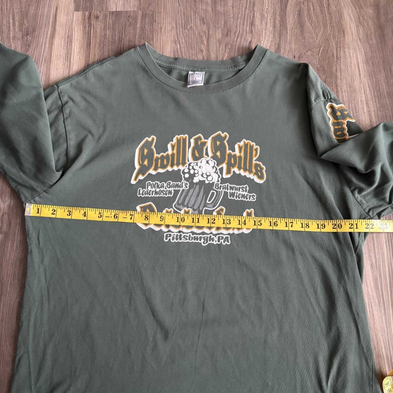 Old Navy × Vintage Vintage Old Navy T-Shirt Men's Size L Green Long Sleeve Size US L / EU 52-54 / 3 - 4 Thumbnail
