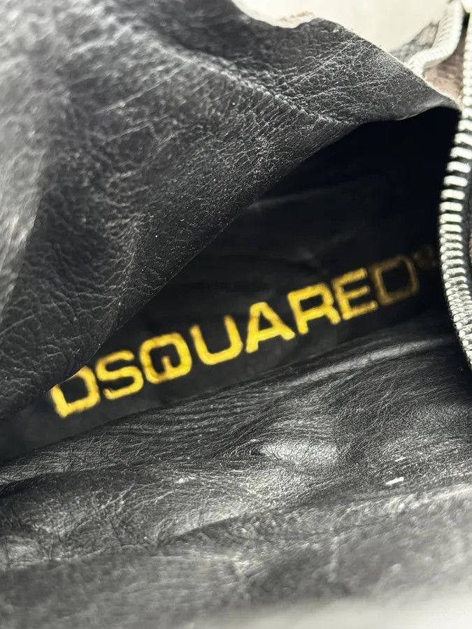 Dsquared2 2000s Dsquared2 Black Rock Metal Ankle Biker Leather Boots Size US 8 / EU 41 - 10 Thumbnail