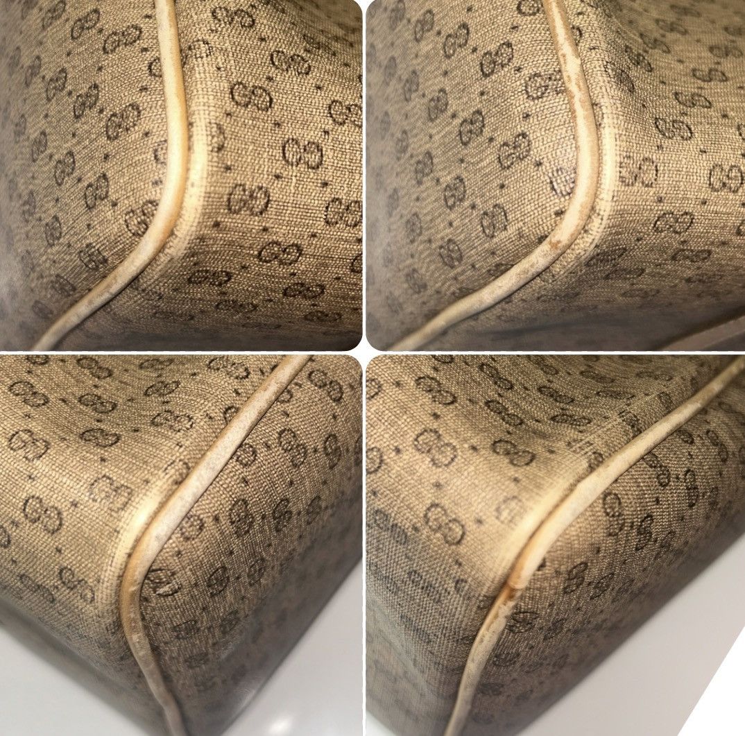 Gucci Vintage Gucci Micro GG Tan Coated Canvas Satchel Handbag Size ONE SIZE - 13 Thumbnail