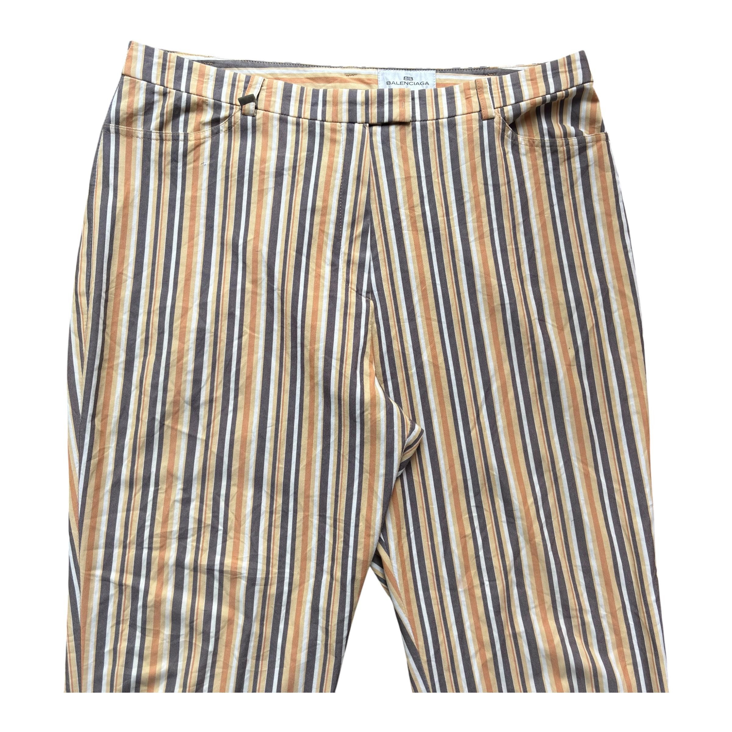 Balenciaga balenciaga yellow striped pants made in italy Size 24" / US 00 / IT 34 - 3 Thumbnail