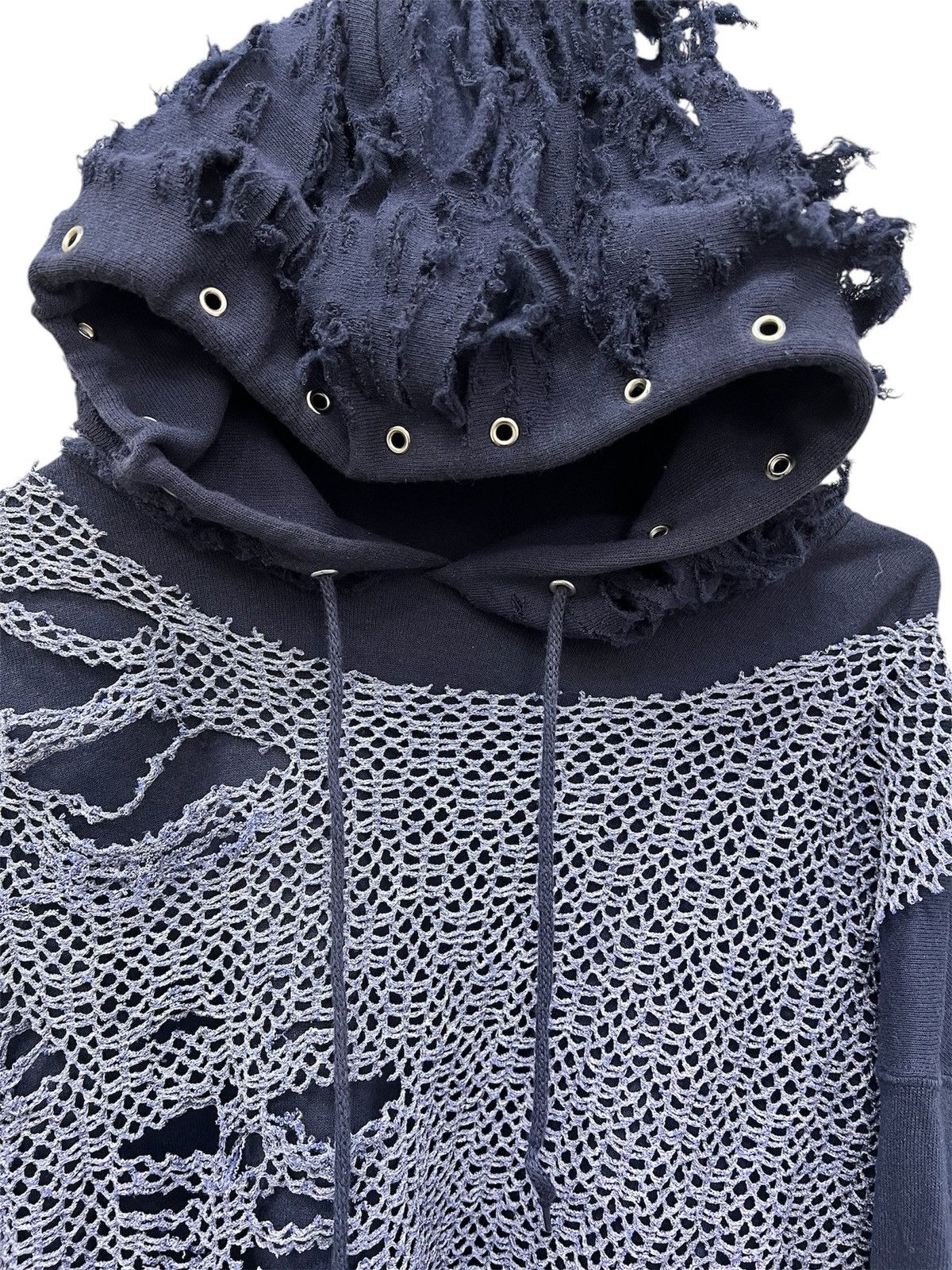 Japanese Brand CUSTOM ARCHIVE HOODIE L.G.B. Style SWEATER RIPPED Size US M / EU 48-50 / 2 - 5 Thumbnail
