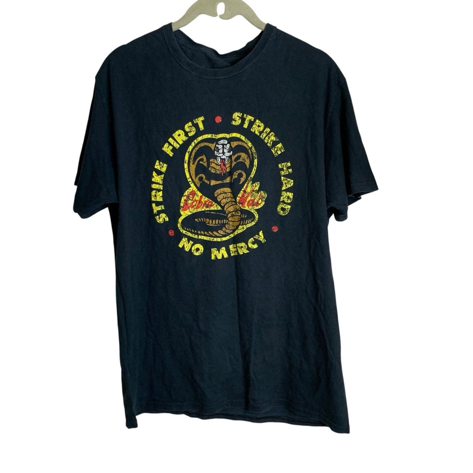 Cobra Cobra Kai Dojo Strike First Strike Hard No Mercy T-Shirt Size US M / EU 48-50 / 2 - 1 Thumbnail