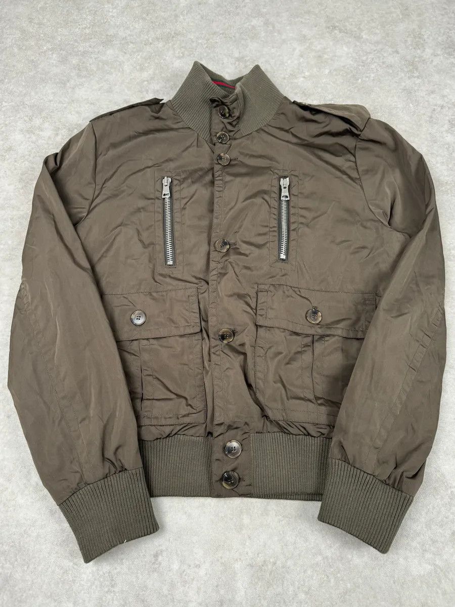 Gucci AW2009 Gucci Madonna Olive Green Nylon Jacket Size US M / EU 48-50 / 2 - 4 Thumbnail