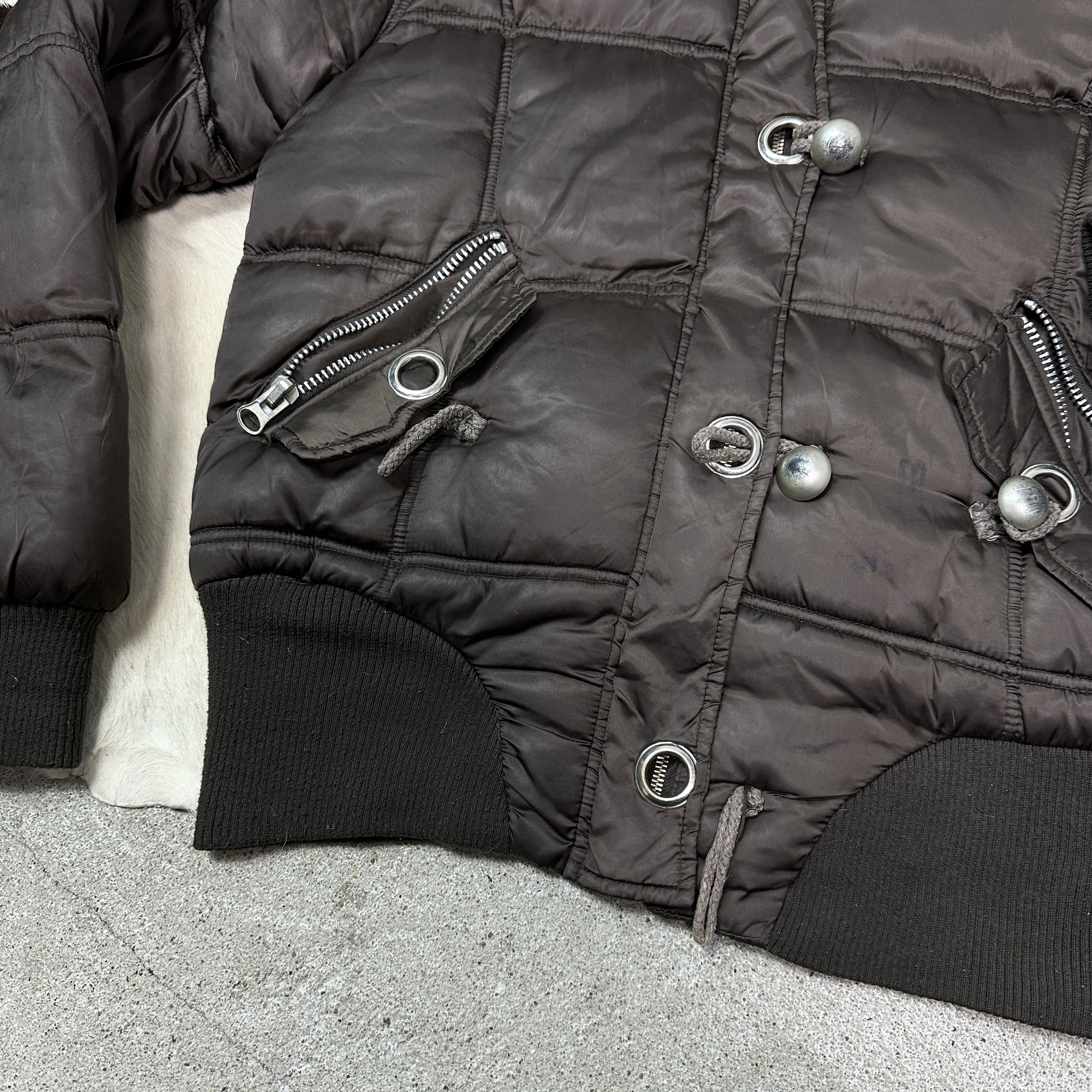 Vintage Vintage Outdoor Puffer Brown Hooded Down Jacket Y2K Size L / US 10 / IT 46 - 5 Thumbnail