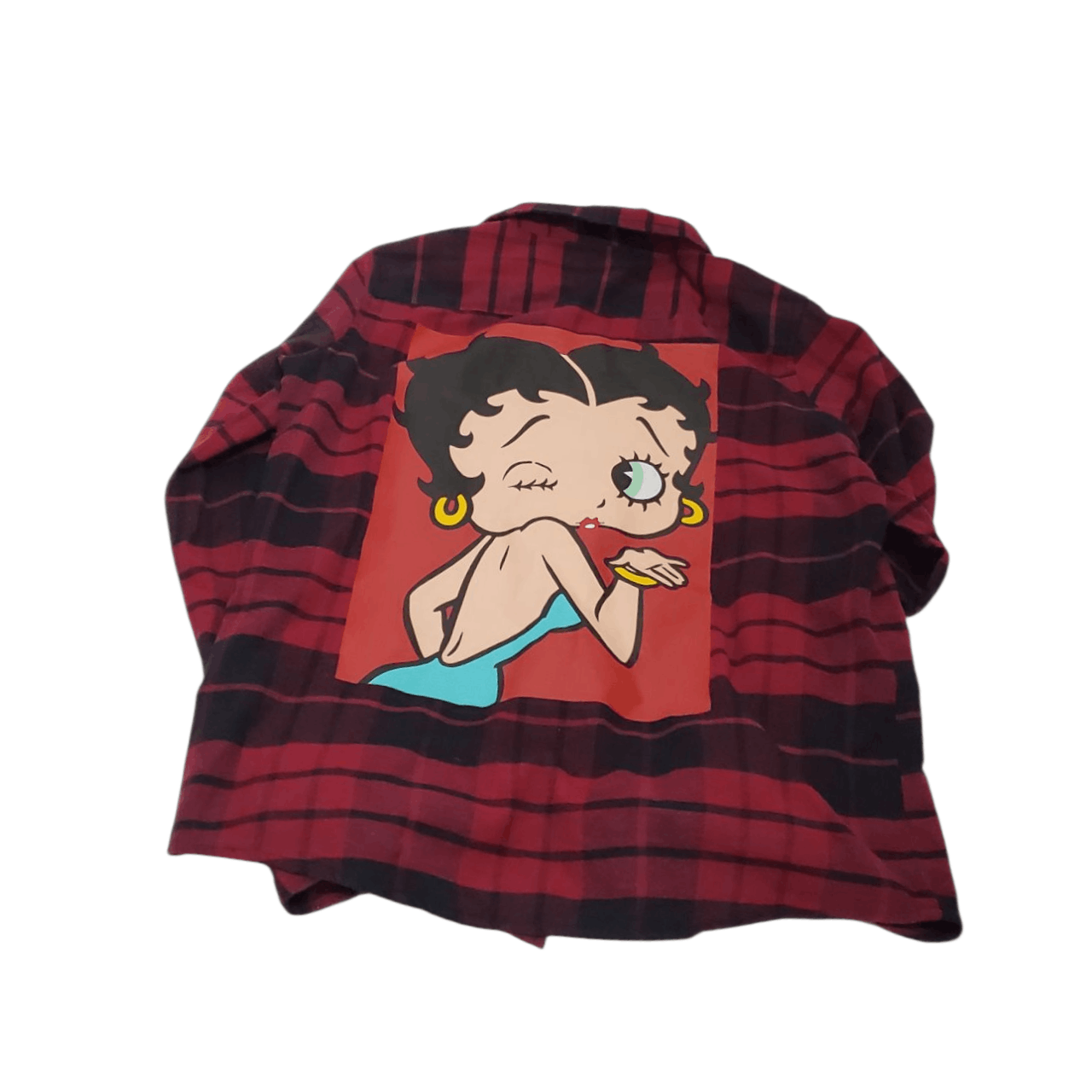Vintage Betty Boop Plaid Flannel Shirt Size US XL / EU 56 / 4 - 1 Thumbnail