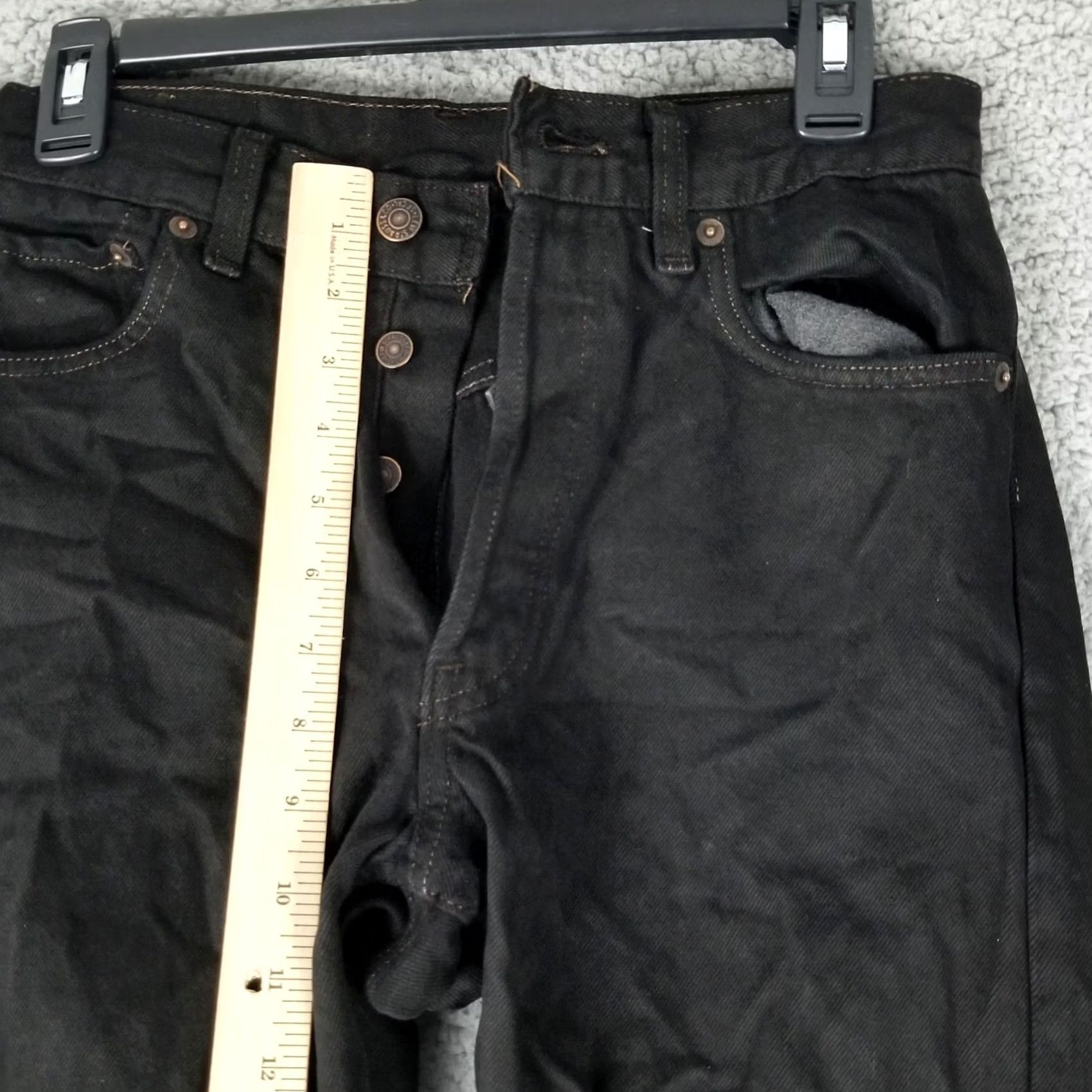 Levi's Levi's 501XX Jeans Black Denim Button Fly Vintage Men's 29x26 Big & Tall 100% Cotton 5-Pocket 90s Theme Mens Size US 29 - 6 Thumbnail