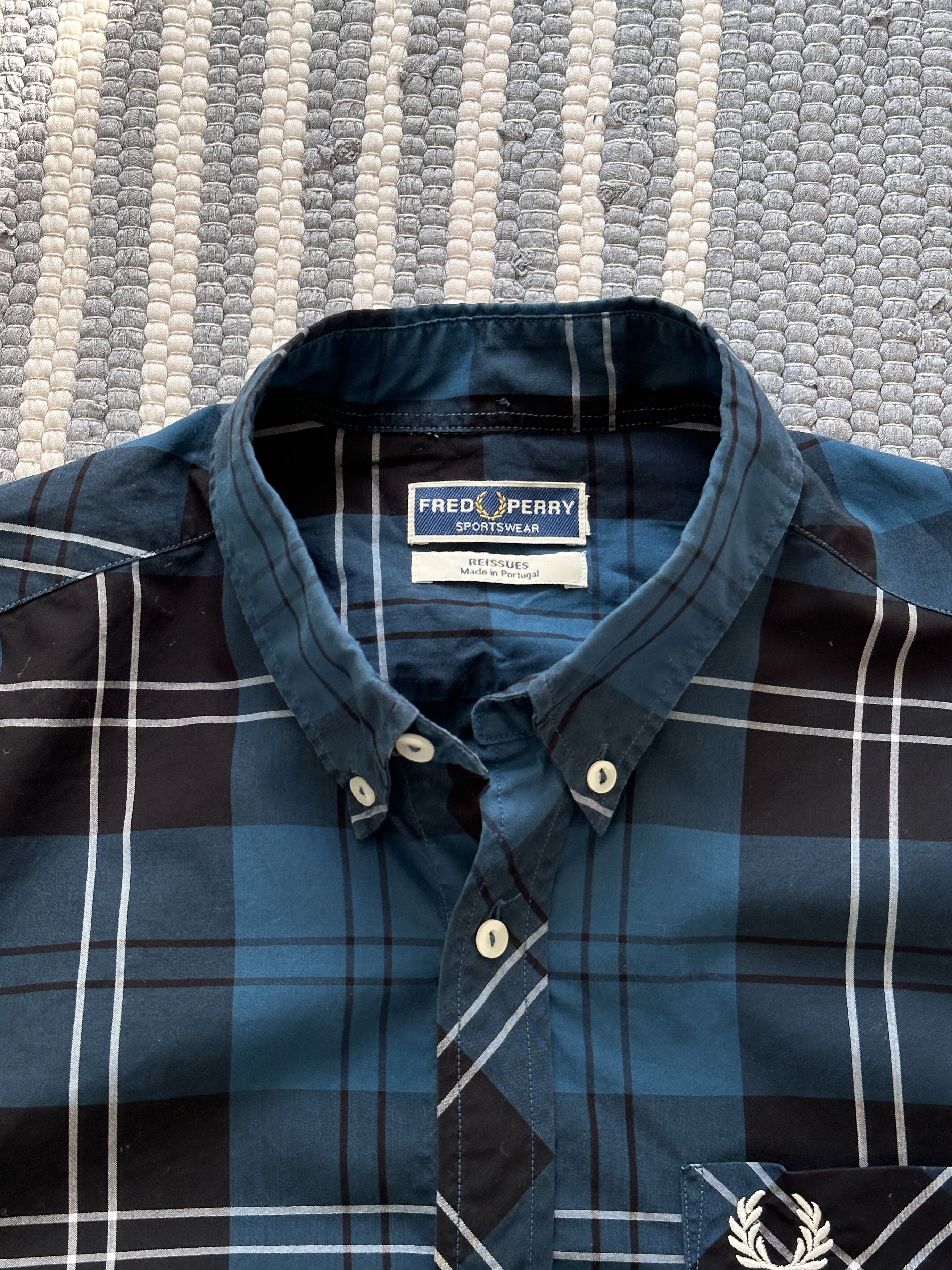 Fred Perry Fred Perry Blue Black Check Shirt Size US M / EU 48-50 / 2 - 6 Thumbnail