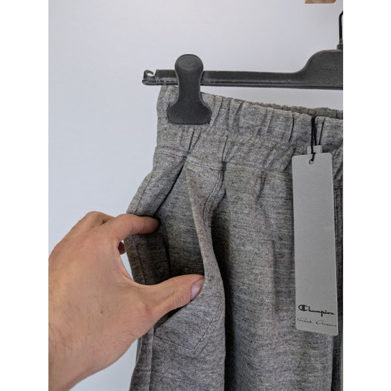 Champion × Rick Owens o1rshd1 Knitted Beveled Pods Shorts in Grey Melange L Size US 34 / EU 50 - 6 Thumbnail