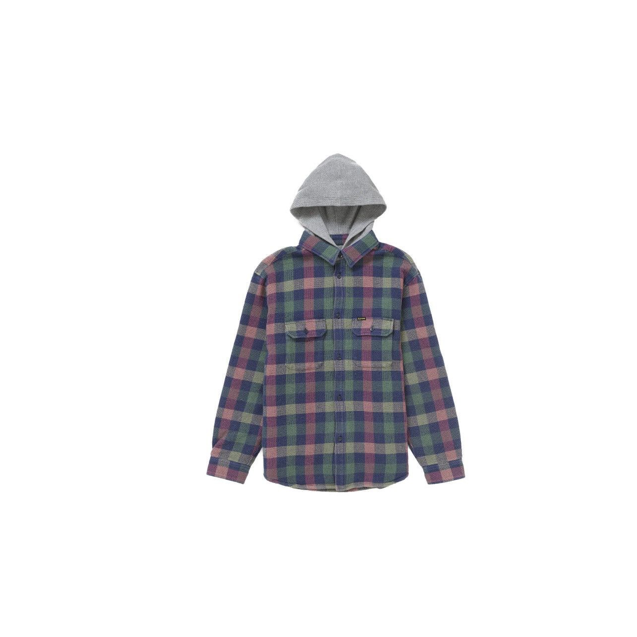Supreme Supreme Waffle Plaid Hooded Shirt Multicolor Size: S | Grailed