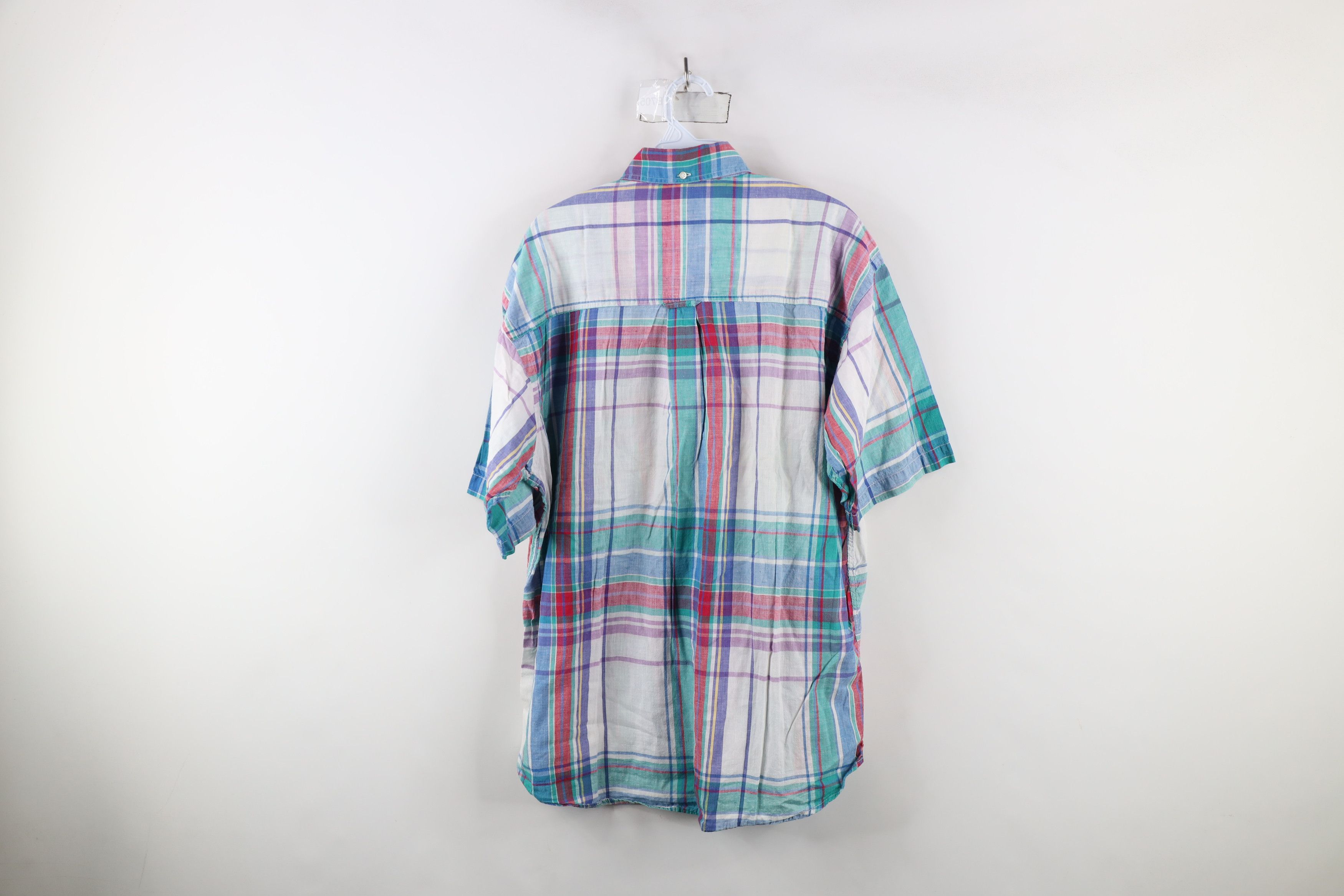 Vintage Vintage 90s Streetwear India Madras Plaid Button Down Shirt Size US L / EU 52-54 / 3 - 13 Thumbnail