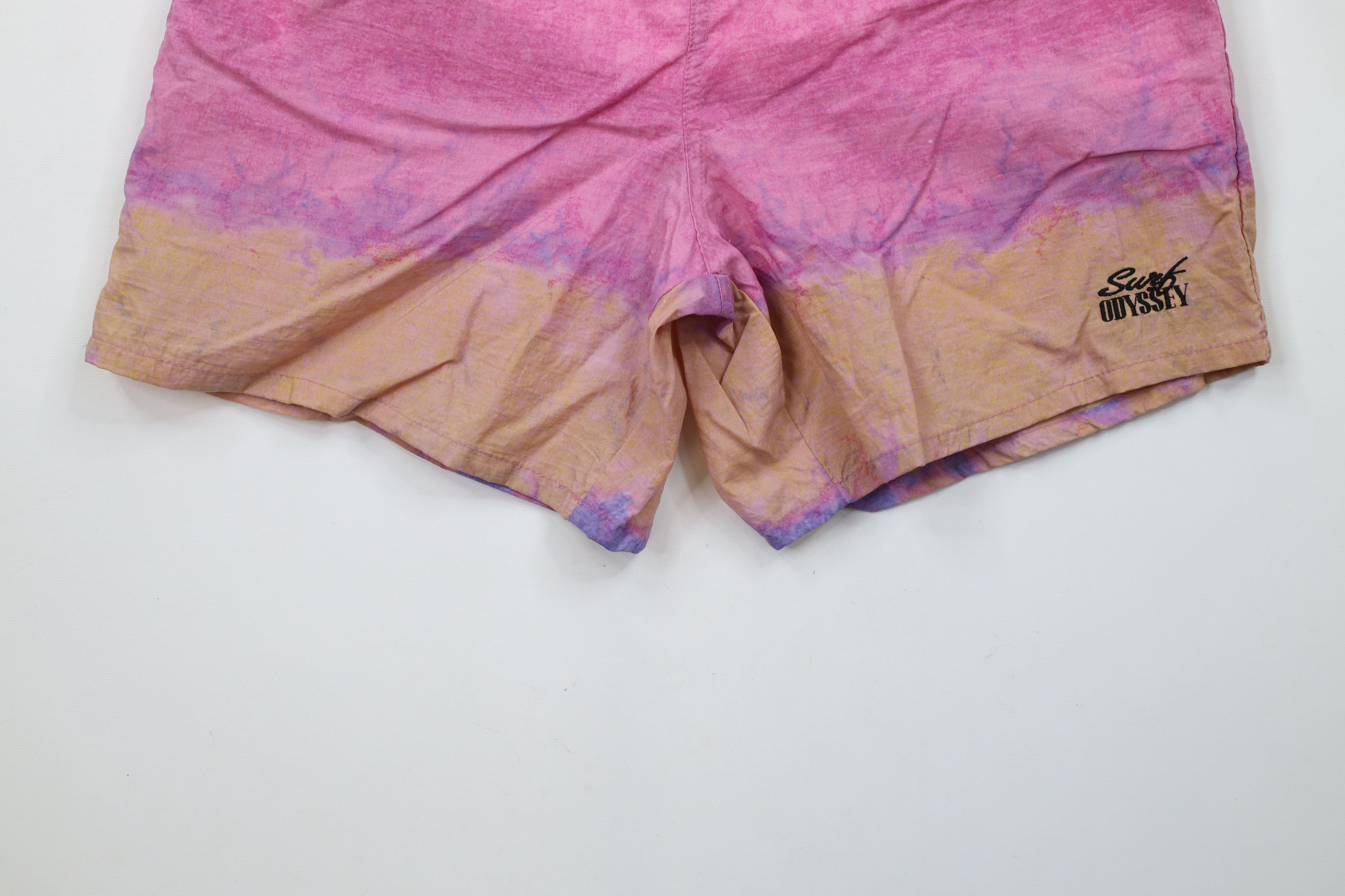 Vintage Vintage 90s Streetwear Wash Tie Dye Lined Beach Swim Shorts Size US 32 / EU 48 - 4 Thumbnail