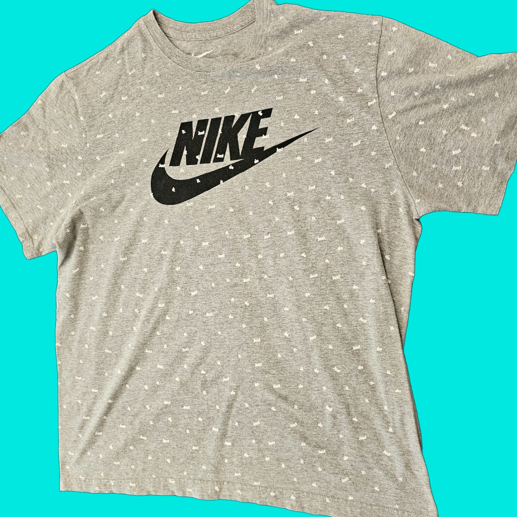 Nike Nike Just Do It T-Shirt Men XL Short Sleeve Gray Logo Graphic Casual Shirt Size US XL / EU 56 / 4 - 1 Thumbnail