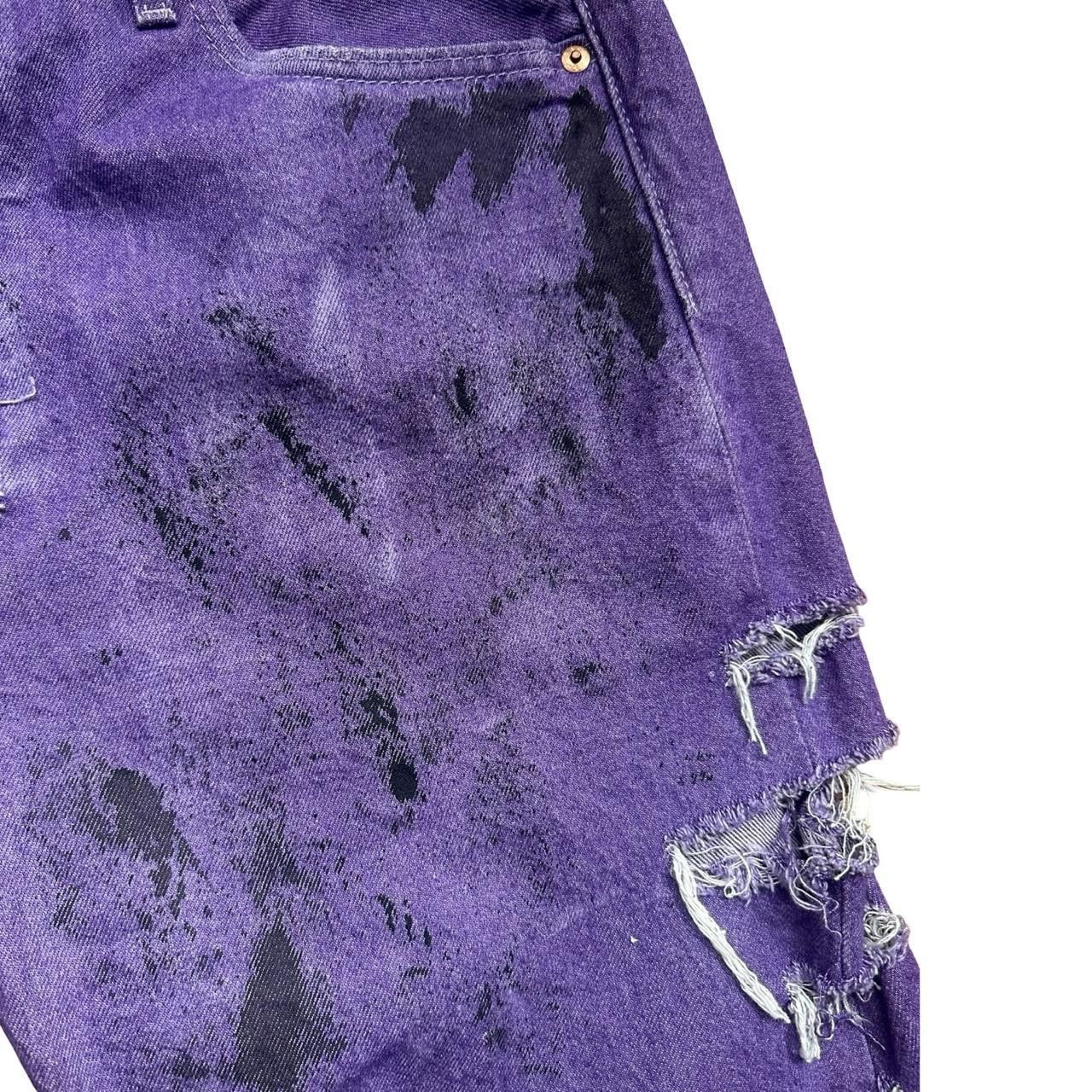 Levi's ASTROBOI* Levis Purple & Black Snake Print Denim Shorts _ 34 Size US 34 / EU 50 - 4 Thumbnail