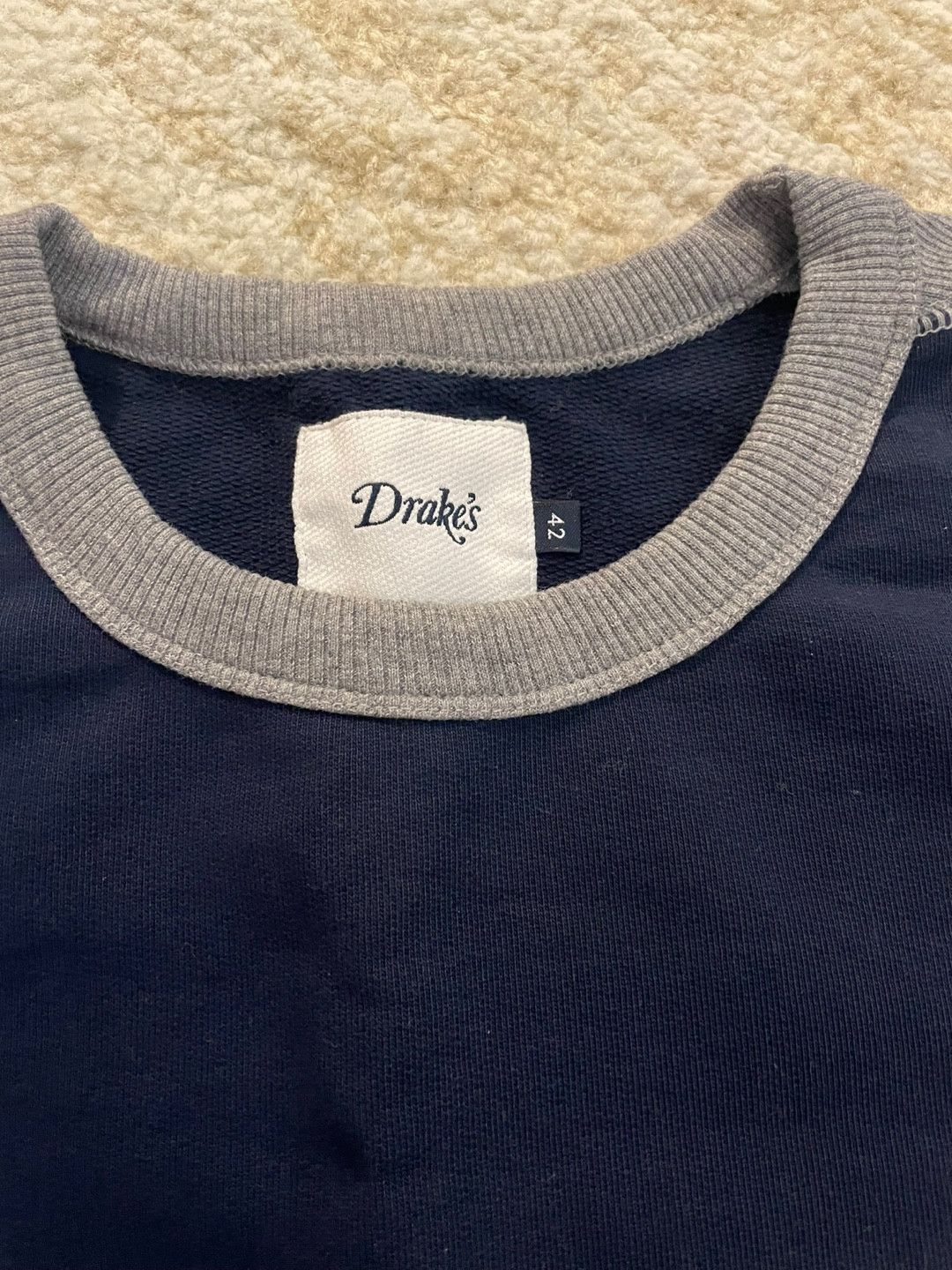 Drake's Drake's Embroidered Sweatshirt - Navy Grey Size 42 Size US L / EU 52-54 / 3 - 4 Thumbnail