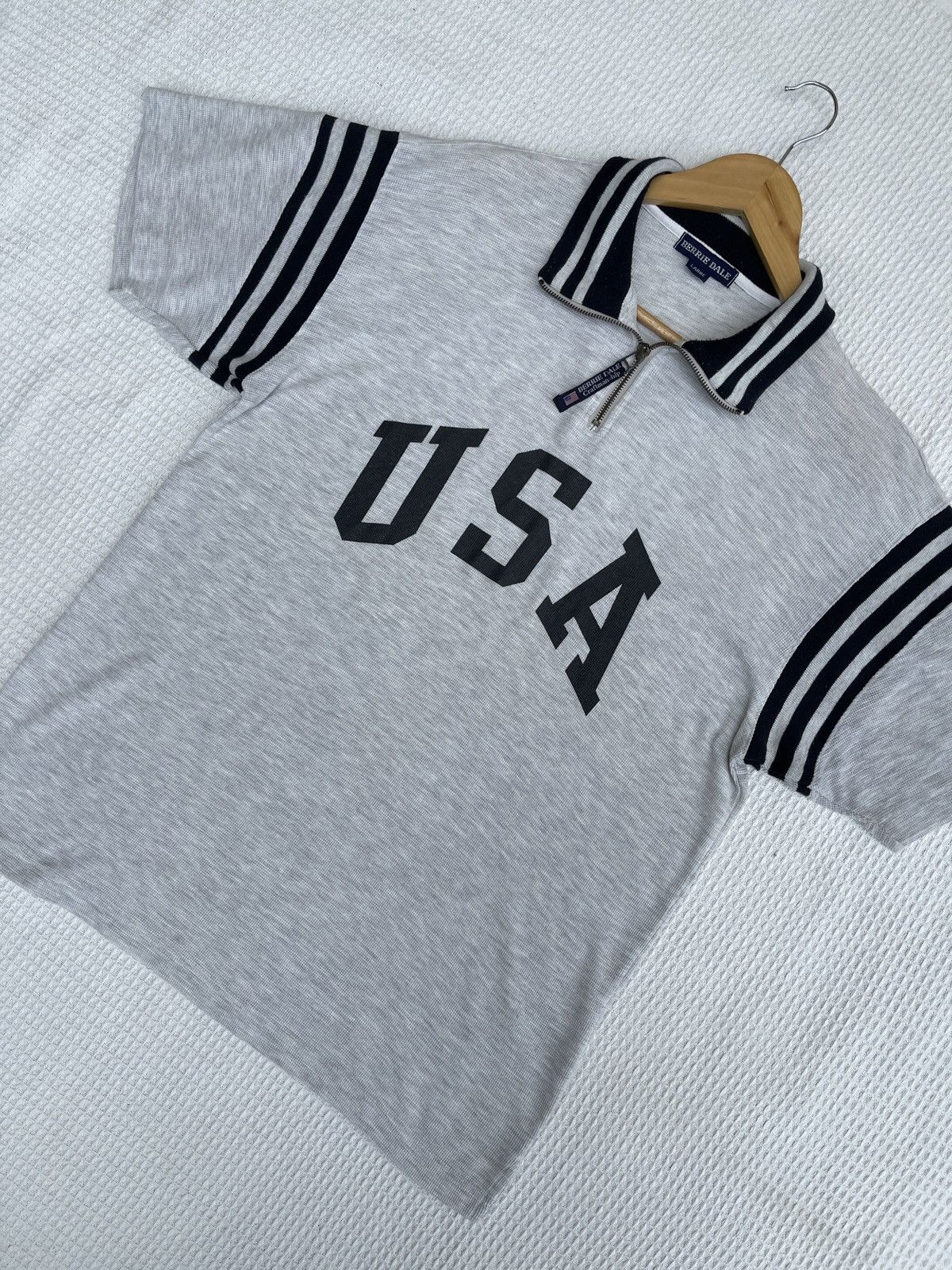 Polo Ralph Lauren Last Drop🔥Rare🔥Vintage USA Half Zipper Polo T-Shirt Size US L / EU 52-54 / 3 - 9 Thumbnail