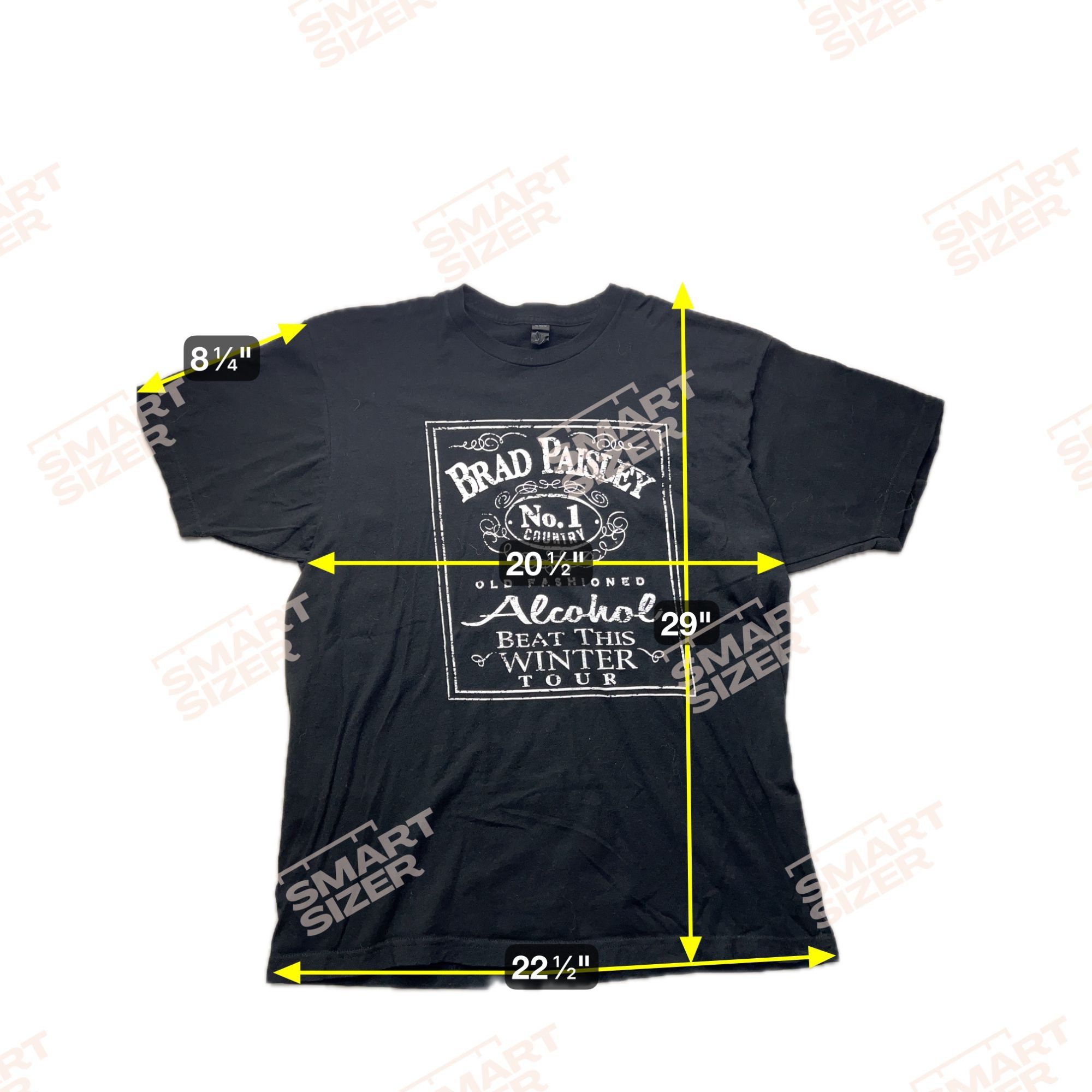 Tultex Brad Paisley ALCOHOL Beat This Winter Tour Concert XL T-Shir Size US XL / EU 56 / 4 - 6 Thumbnail