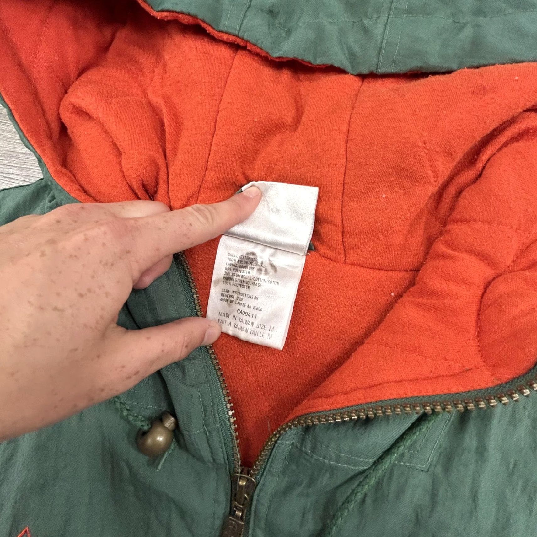 Adidas VINTAGE adidas Jacket Mens M Green Orange Hooded Full Zip Trefoil Lined 80s Size US M / EU 48-50 / 2 - 4 Thumbnail
