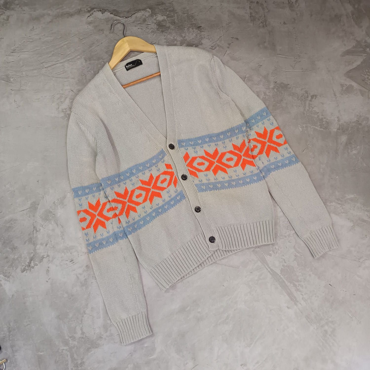Kolor Kolor Fair Isle Knitt Jacket Size US L / EU 52-54 / 3 - 1 Thumbnail