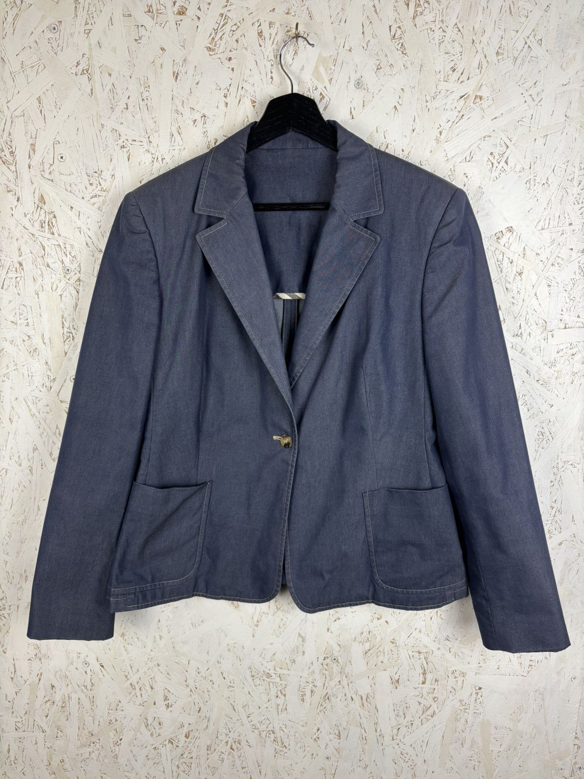 Burberry Burberry Blue Denim Style Blazer Jacket Size L / US 10 / IT 46 - 1 Thumbnail