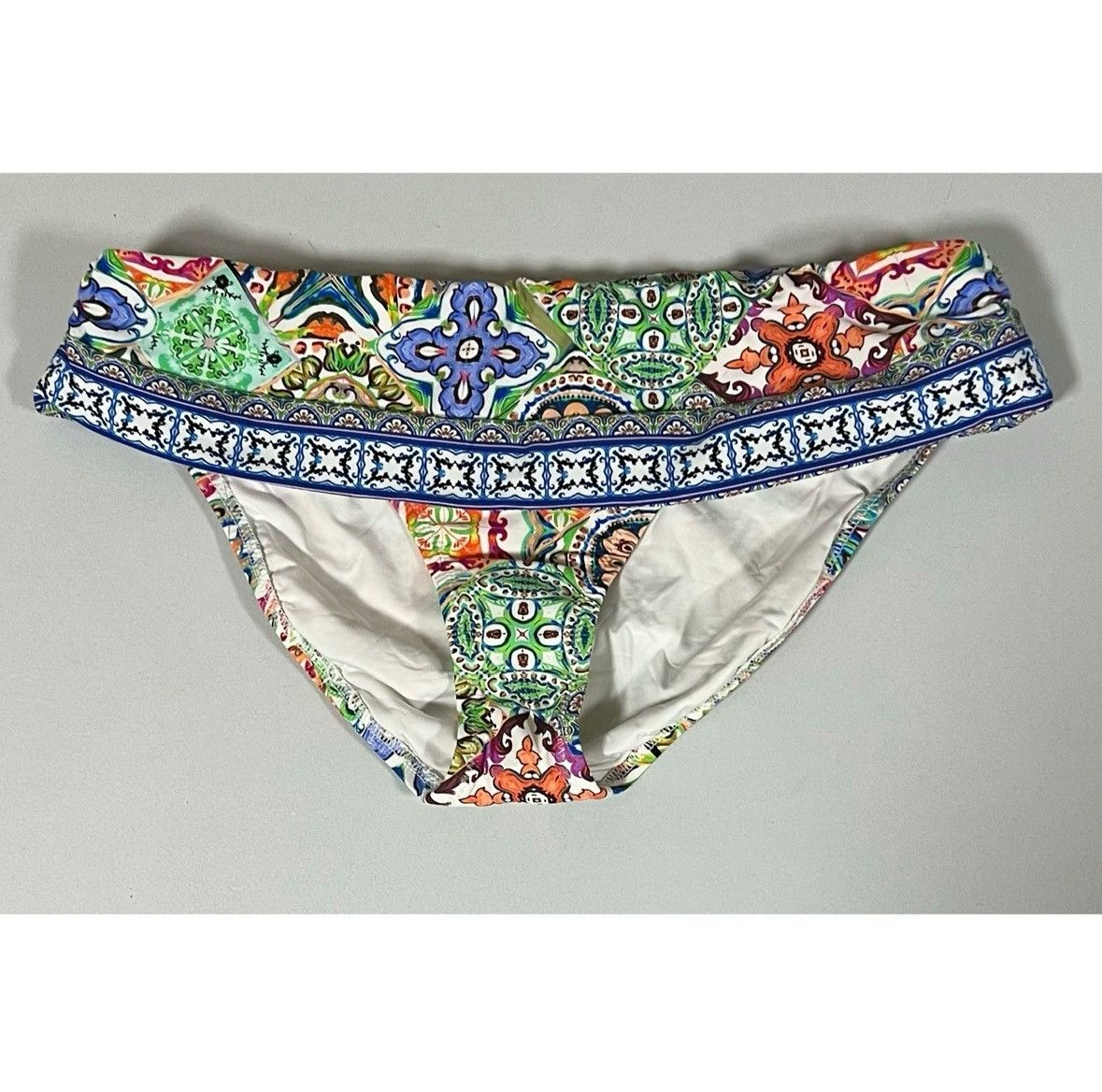 Designer × Nanette Lepore × Vintage Nanette Lepore Paisley Fold-Over Bikini Bottoms Size S 💙✨ Size 27" / US 4 / IT 40 - 1 Thumbnail