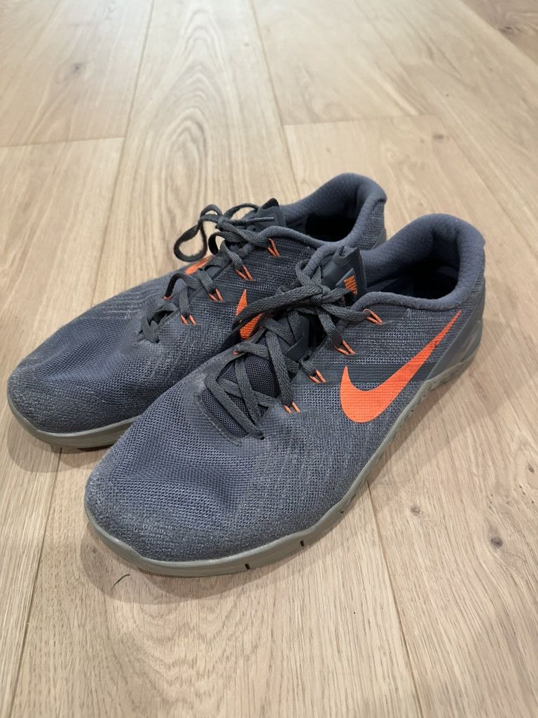 Nike Nike Mens Metcon 3 Training Shoes Gray Orange Size US 10.5 / EU 43-44 - 1 Thumbnail