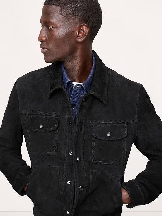 Banana Republic Suede Trucker Jacket Size US S / EU 44-46 / 1 - 6 Thumbnail