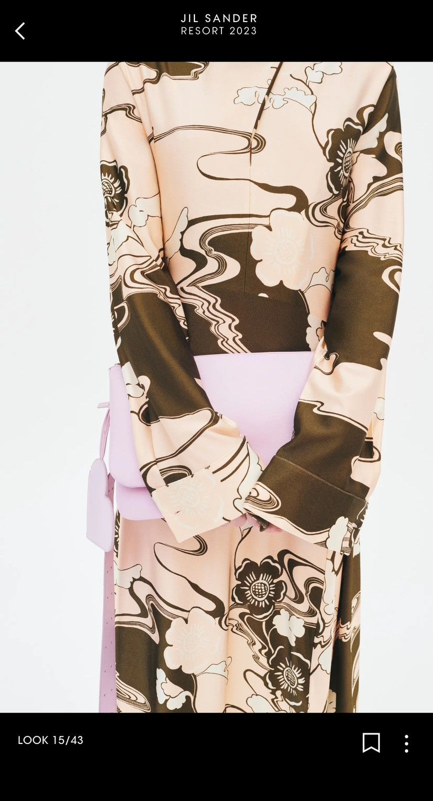 Jil Sander New ‘23 Jil Sander Midi dress peony abstract print sz 32 xs Size XXS / US 00 / IT 34 - 5 Thumbnail