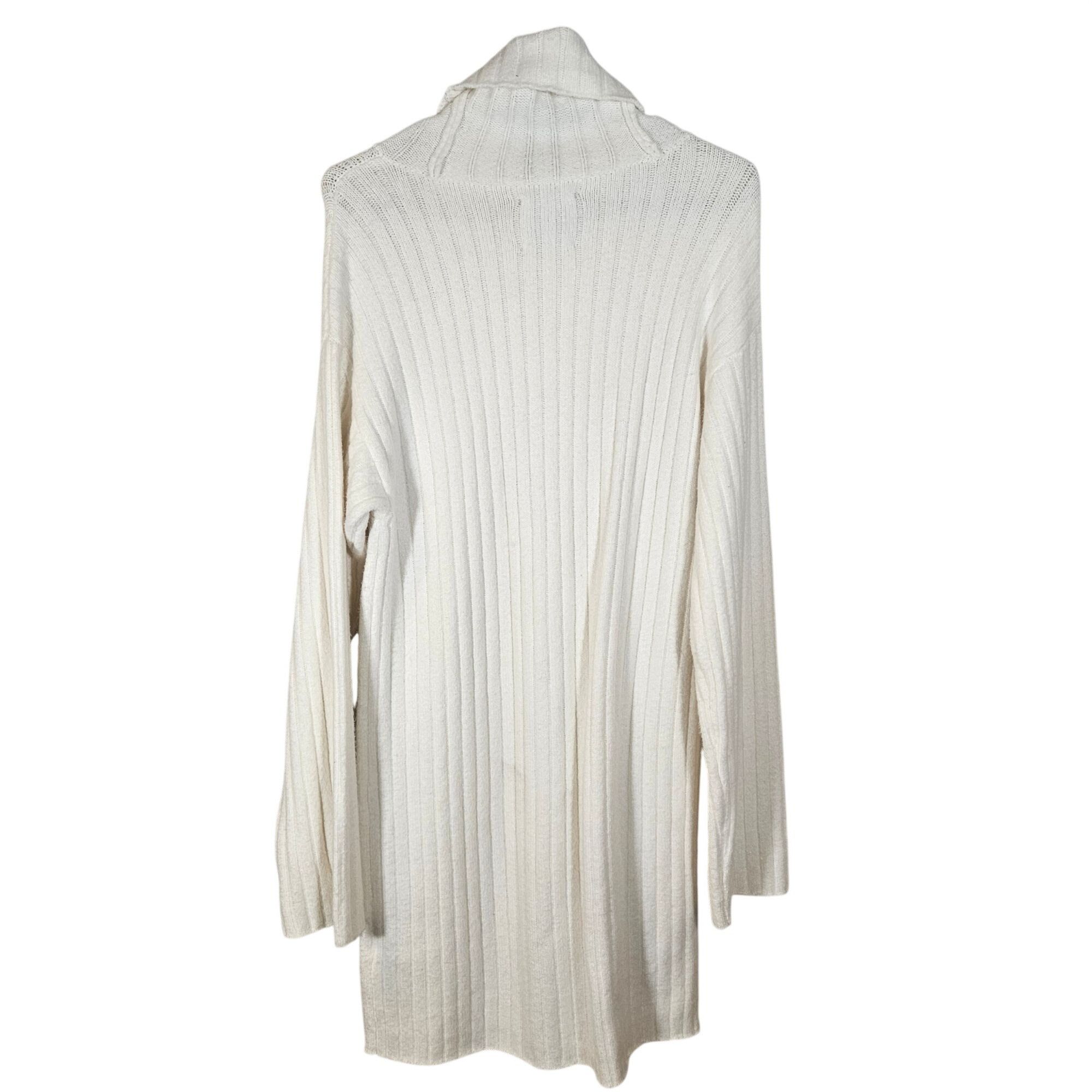 Abercrombie & Fitch Abercrombie Women Ivory Sweater Dress XS Ribbed Turtleneck W Size XS / US 0-2 / IT 36-38 - 4 Thumbnail