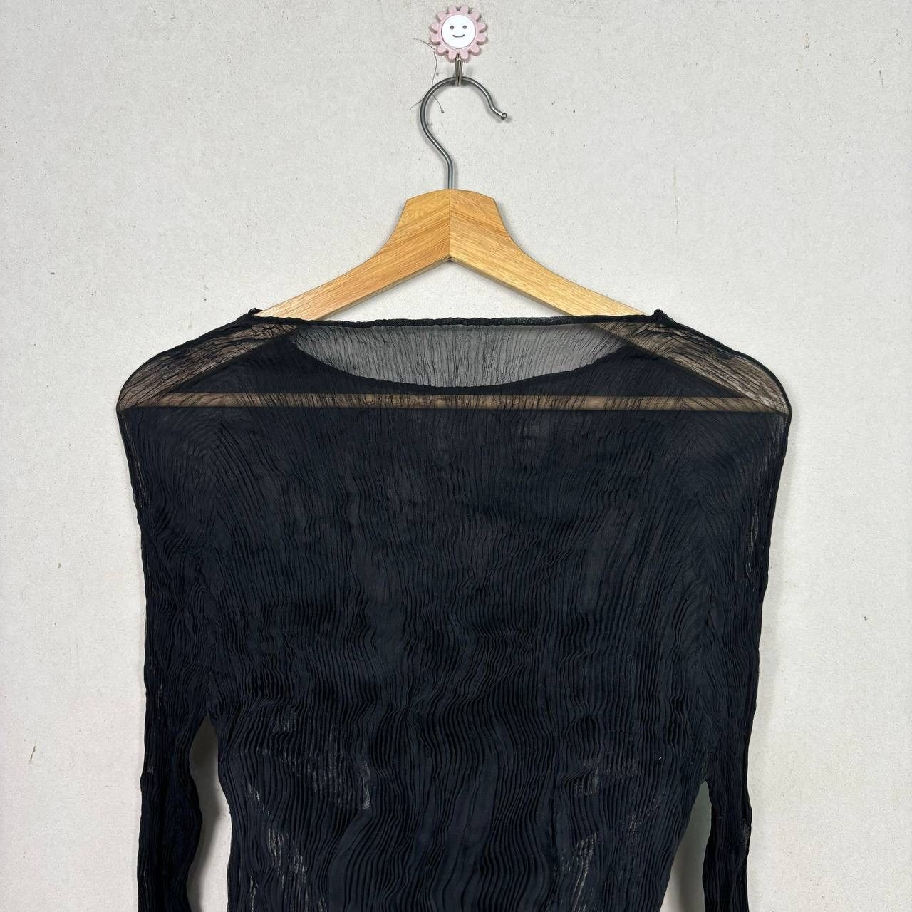 Issey Miyake Issey Miyake Archive Pleated Mesh Long Sleeve Top Black L Size US L / EU 52-54 / 3 - 3 Thumbnail