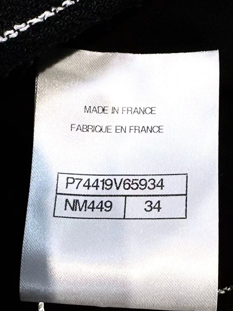 Chanel Chanel 23P black round-neck pink and white striped jacket Size XXS / US 00 / IT 34 - 5 Thumbnail
