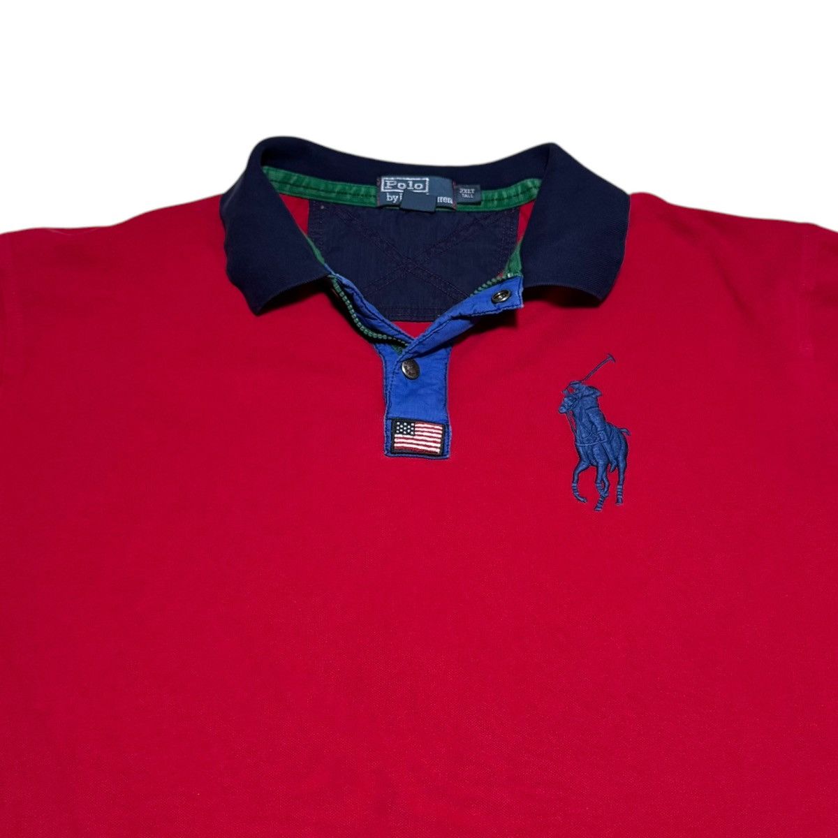 Polo Ralph Lauren × Vintage Ralph Lauren Polo Zip Snap Shirt 2XL Tall Big Pony Size US XXL / EU 58 / 5 - 2 Thumbnail