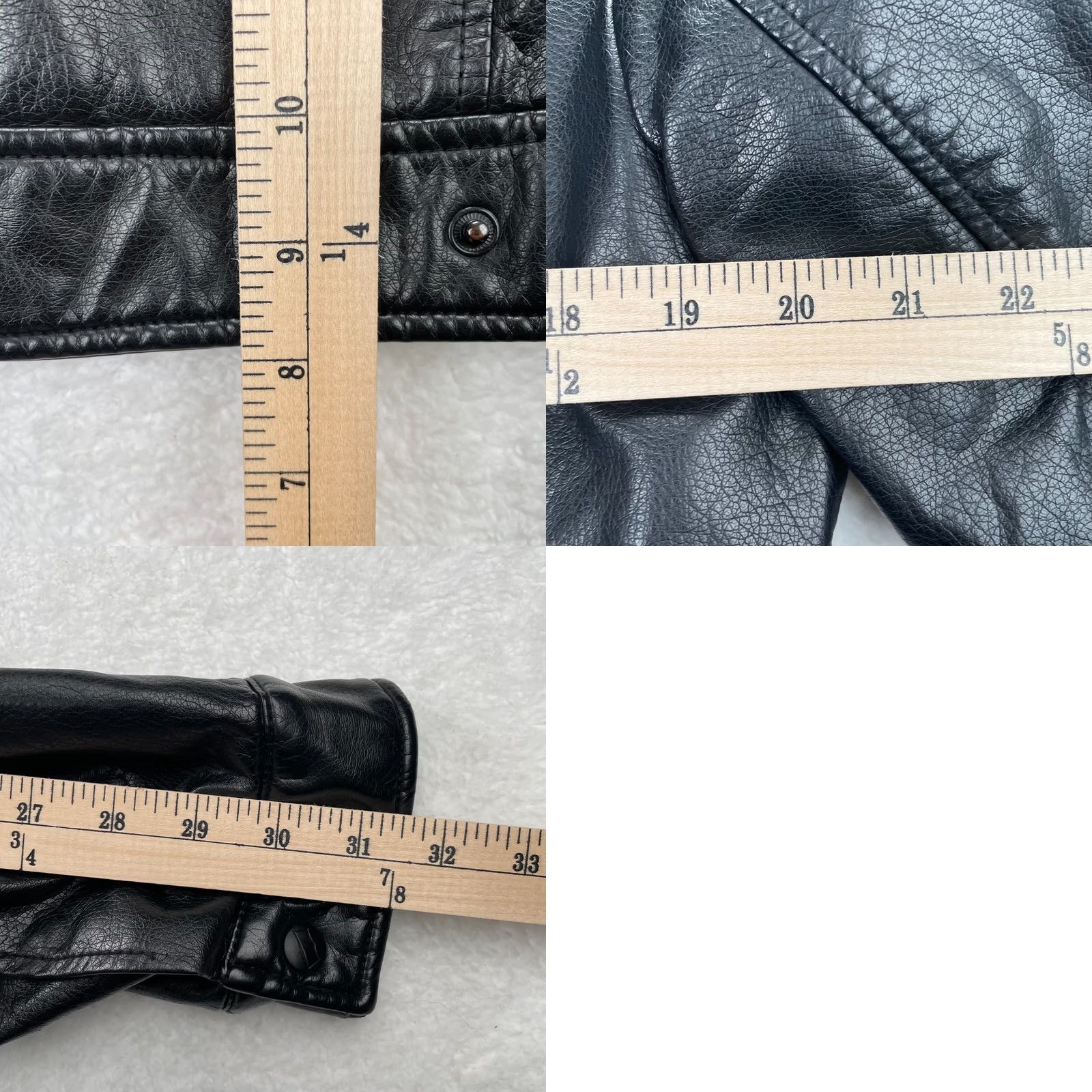 Levi's VTG Levi's Jacket Mens M Black Faux Leather Sherpa Lined Hooded Bomber Coat Jacket/Coat Short Size US M / EU 48-50 / 2 - 8 Thumbnail