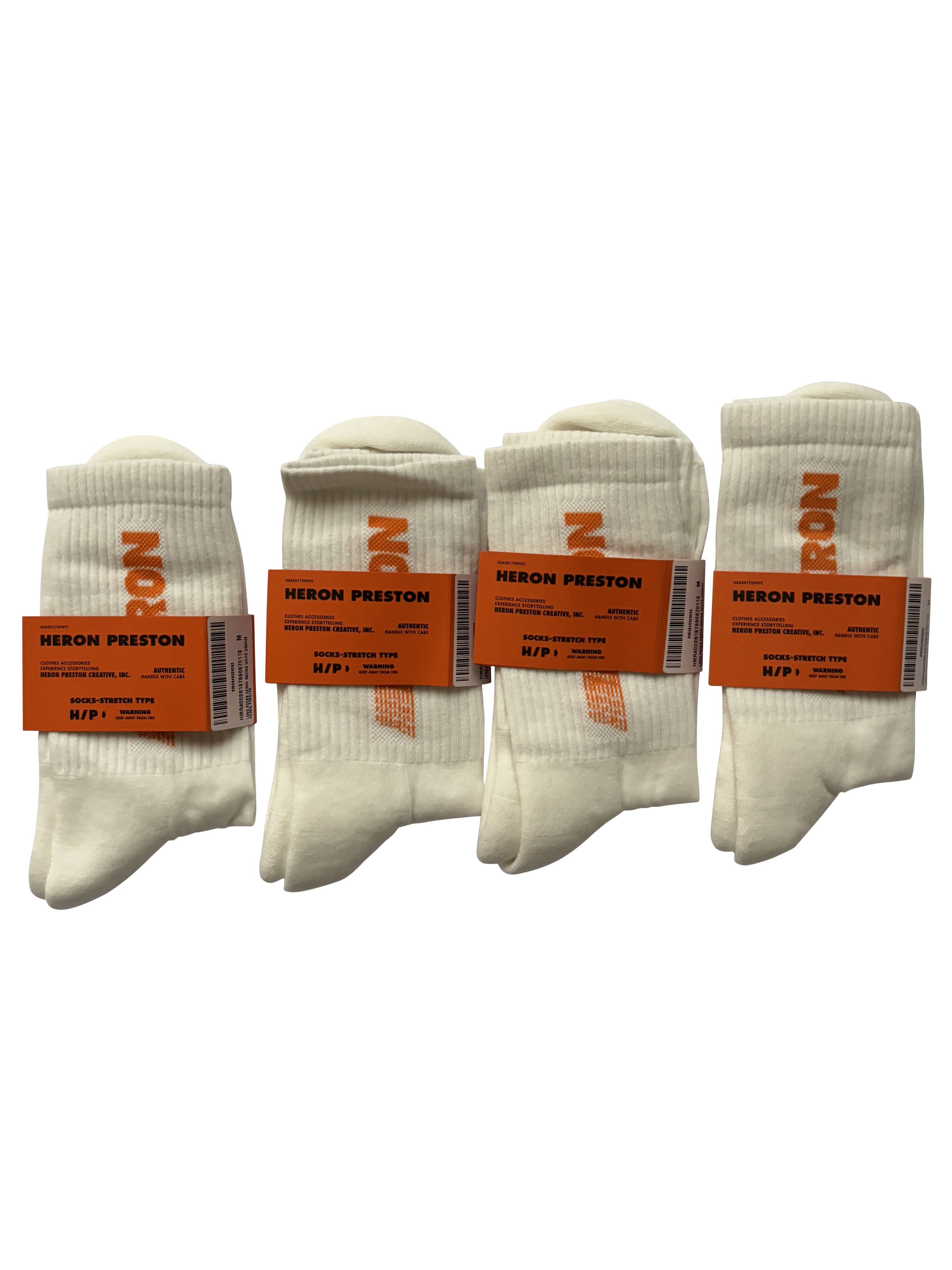 Heron Preston ⚡️QUICK SALE⚡️Bundle Pack 4 Heron Preston White CTNMB Socks Size ONE SIZE - 1 Thumbnail