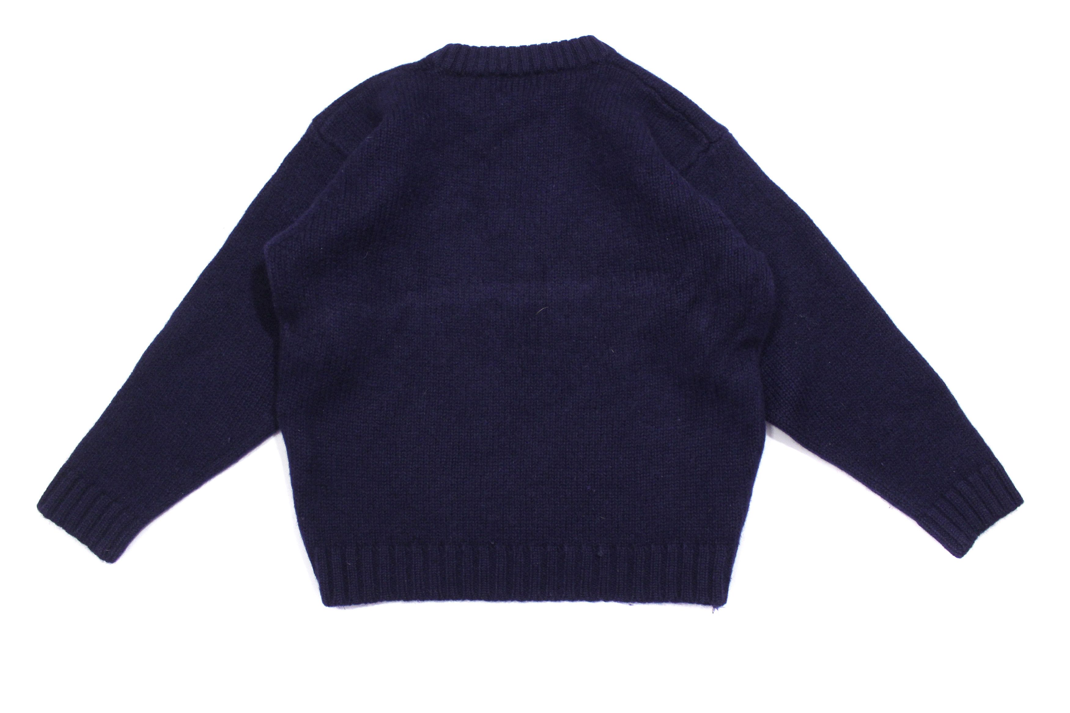 Burberry 90S Thomas Burberry Embroidered Big Logo Wool Knit Vintage Size US S / EU 44-46 / 1 - 2 Thumbnail