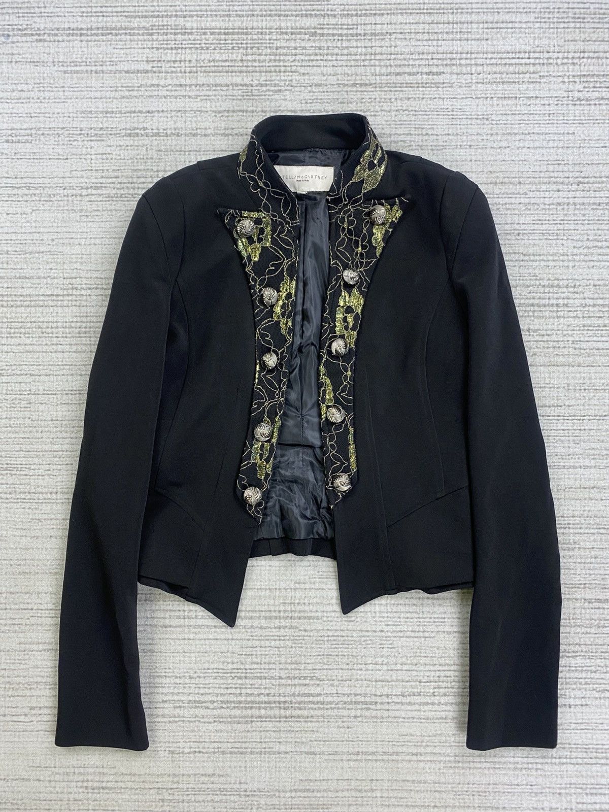 Stella McCartney × Vintage Vtg Stella Mccartney Rare Bolero Style Cropped Silk Blazer Size S / US 4 / IT 40 - 5 Thumbnail