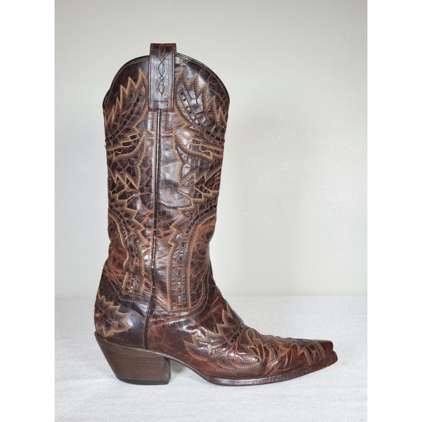 Dan Post Dan Post Sidewinder Boots Women's US 6.5 Brown Mad Cat Leather 3422 Western Size US 7 / IT 37 - 2 Thumbnail