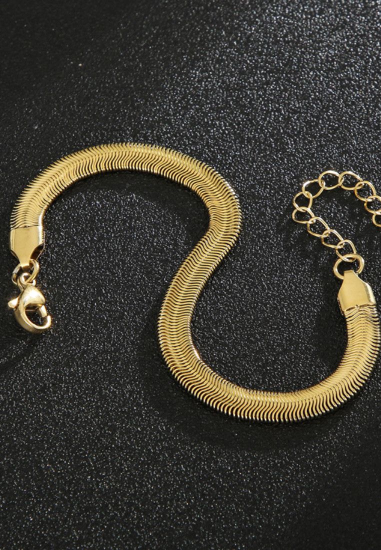 Other Gold Stainless Steel Snake 6mm Bracelet Size ONE SIZE - 2 Thumbnail