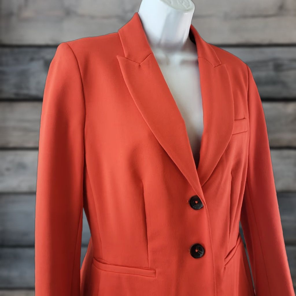 Boden Boden Blazer Womens Elizabeth Ponte 6 Orange 2 Button Viscose Blend Size M / US 6-8 / IT 42-44 - 1 Thumbnail