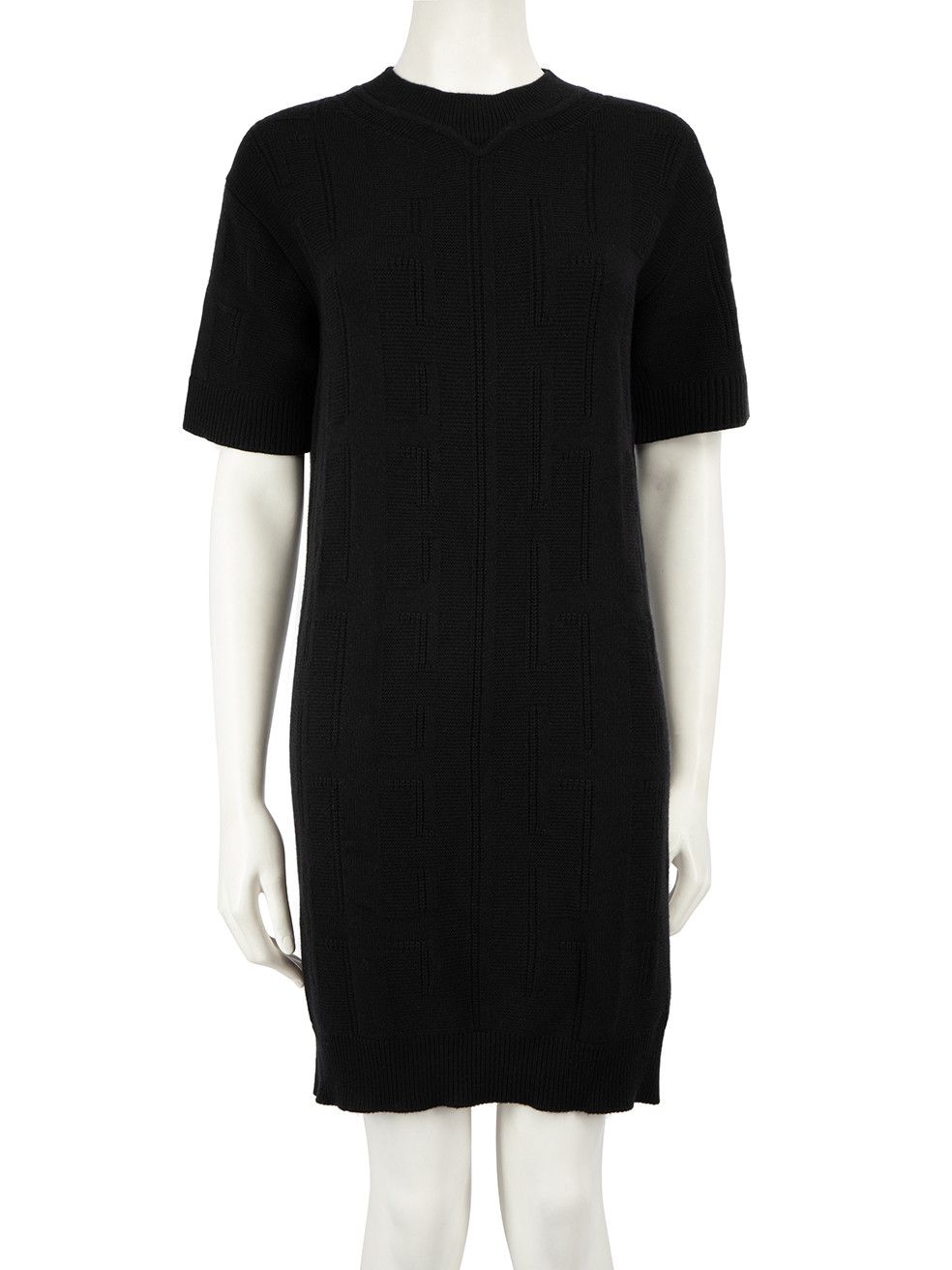 image of Hermes Black Wool Round Neck Knit Dress, Women's (Size XS)
