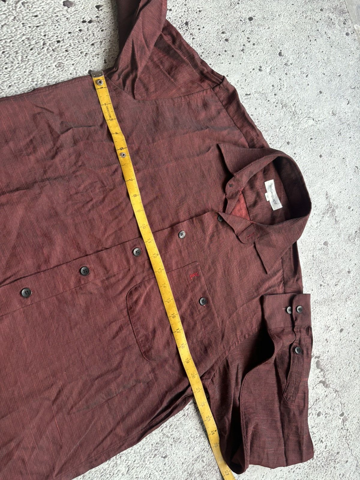 Yves Saint Laurent Yvessaintlaurent Pocket Shirt Size US XL / EU 56 / 4 - 9 Thumbnail