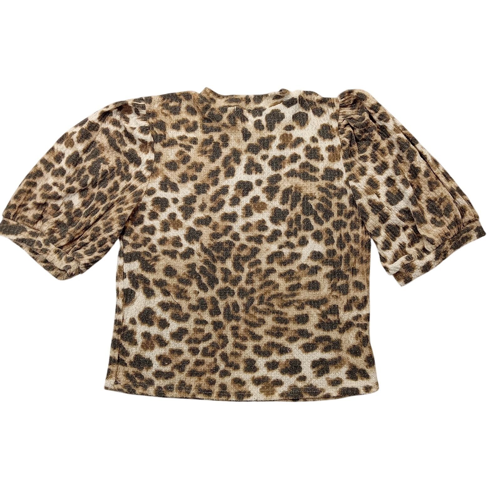& Other Stories Try ! This Cheetah Print Top L Womens Short Sleeve Soft Size L / US 10 / IT 46 - 3 Thumbnail