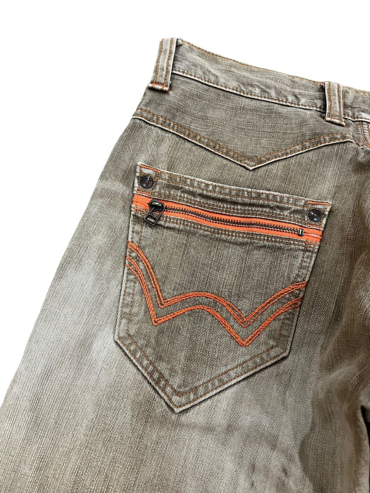 Edwin 💥Flare💥Vintage Edwin Exclusive Design Brown Faded Denim Jean Size US 32 / EU 48 - 15 Thumbnail