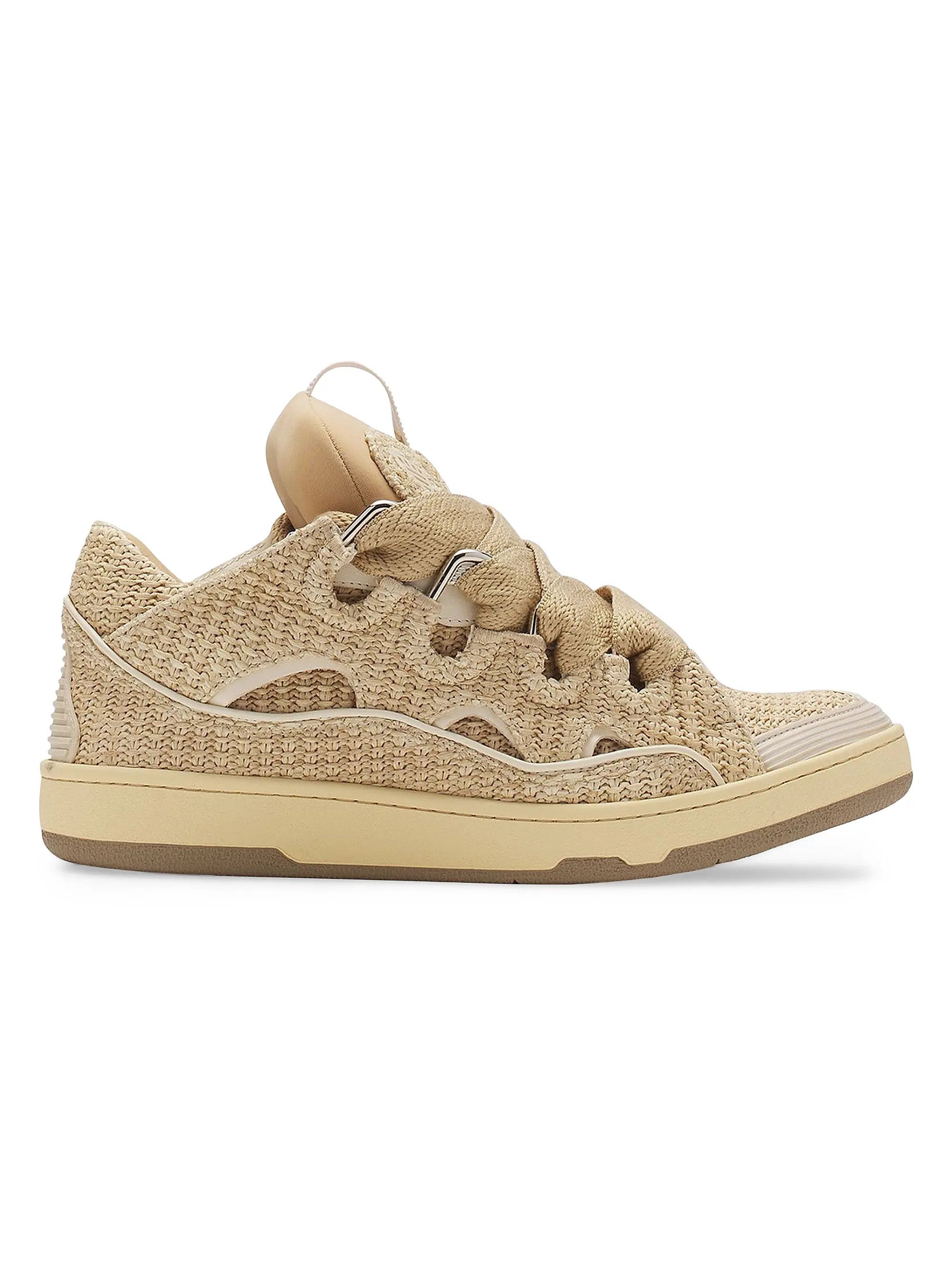 Lanvin os11x0526 Curb Raffia Sneakers in Beige Size US 8 / EU 41 - 1 Thumbnail