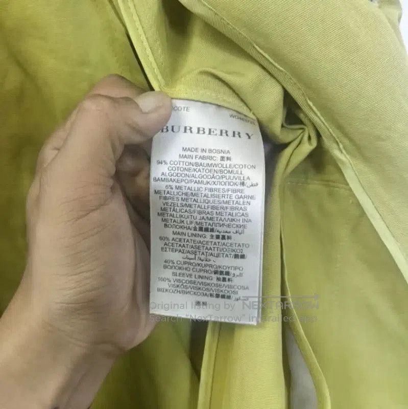 Burberry Burberry Women's Fluorescent Green Trench Coat. Size XXS / US 00 / IT 34 - 5 Thumbnail
