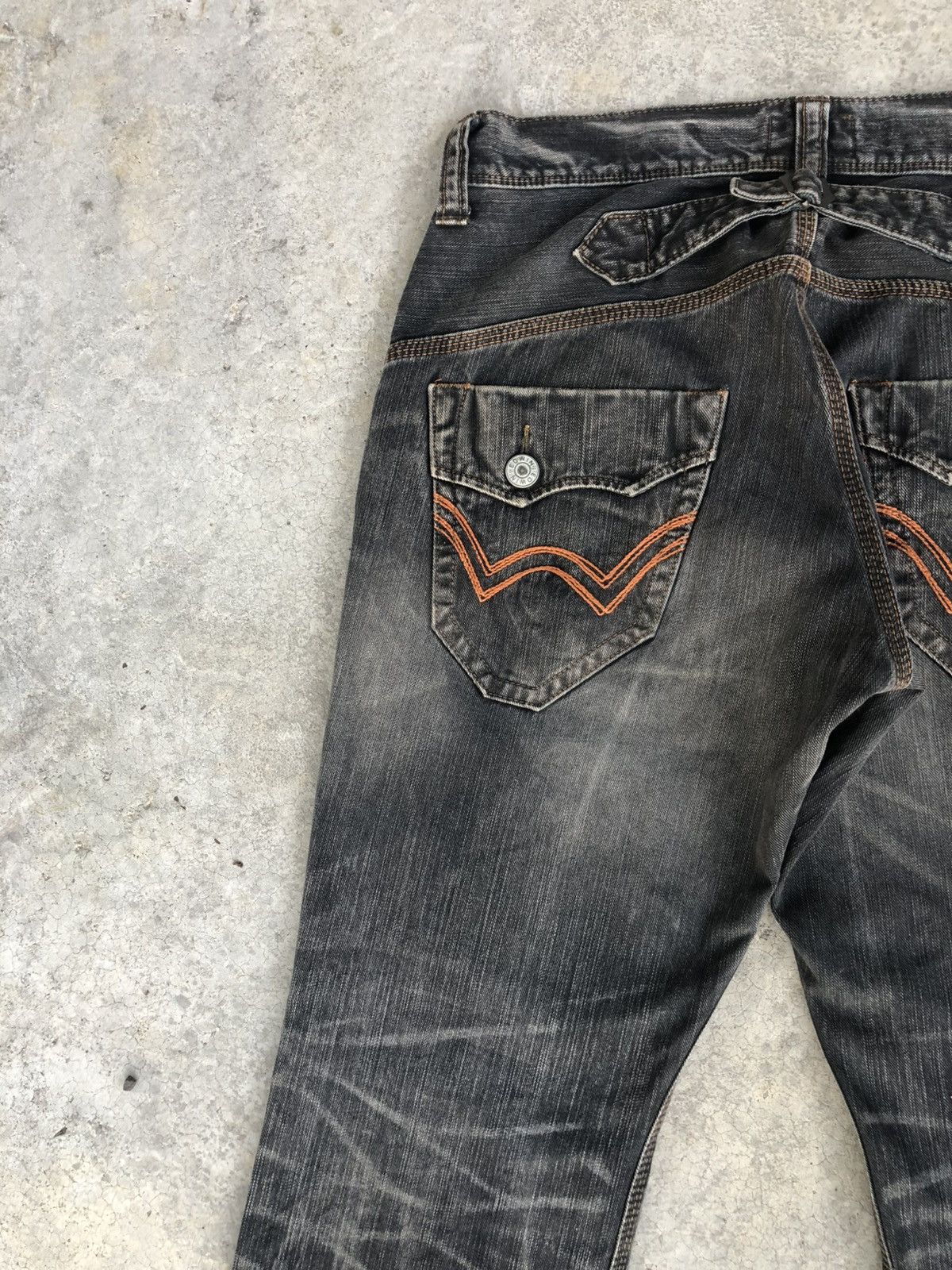 If Six Was Nine Japanese Edwin XV Flared Jeans Distressed Denim Size US 33 - 9 Thumbnail